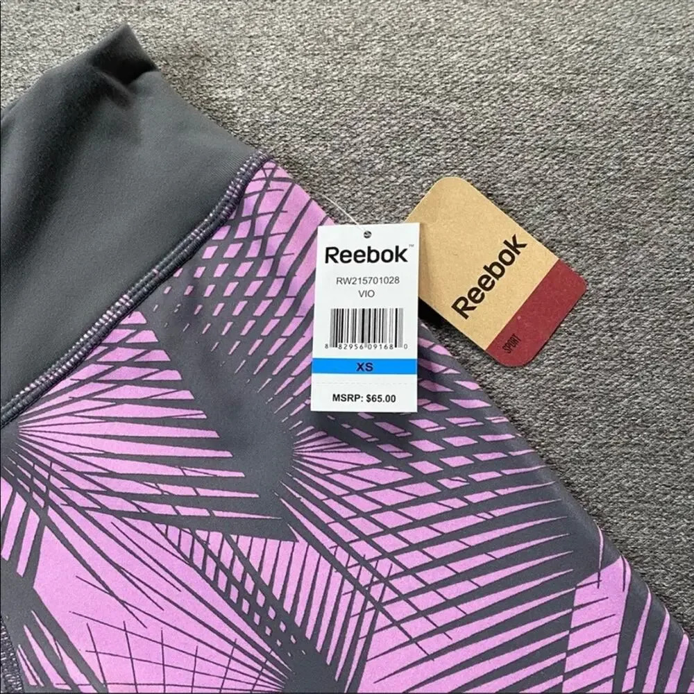 NWT Reebok Skinny Capri Cropped Workout Pants XS - Picture 3 of 4